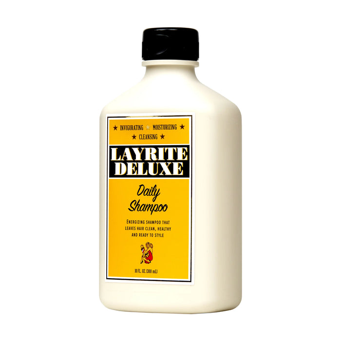 Photo: side of Layrite Deluxe Daily Shampoo 10oz bottle
