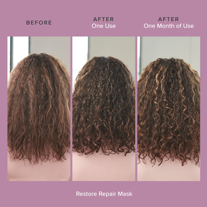 Living Proof Restore Repair Mask before and after use