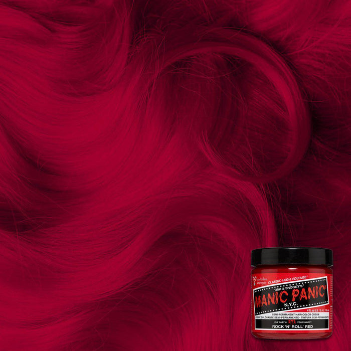 Manic Panic Semi Permanent Hair Color 4oz. Rock n Roll Red