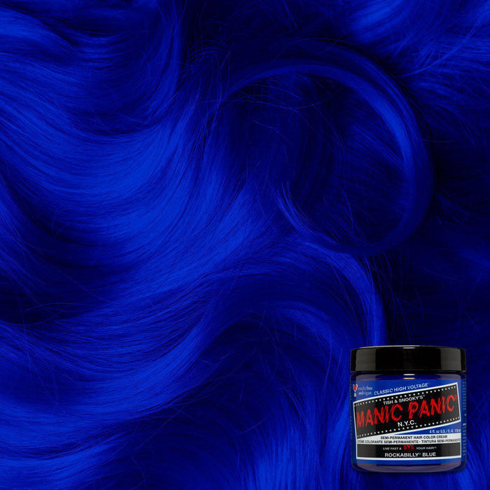 Manic Panic Semi Permanent Hair Color 4oz. Rockabilly Blue