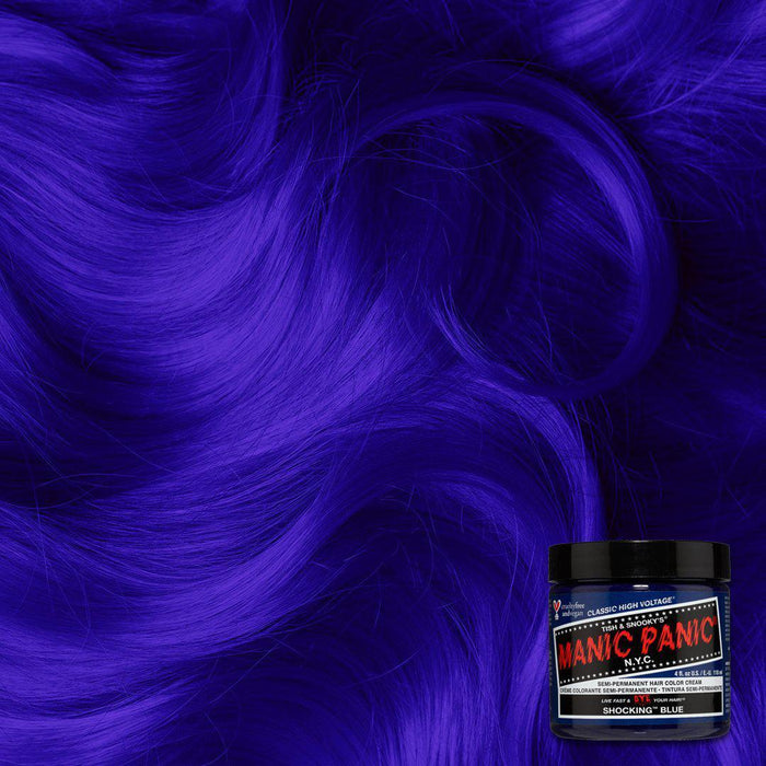 Manic Panic Semi Permanent Hair Color 4oz. Shocking Blue