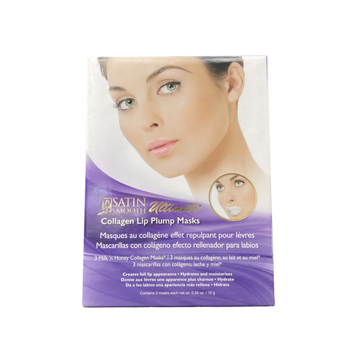 Satin Smooth Ultimate Collagen Lip Plump Masks - 3ct.