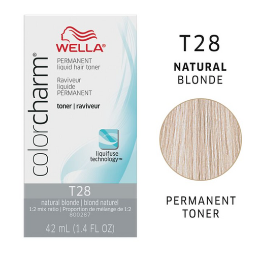 Wella Color Charm Permanent Liquid Toners 1.4oz. (T28 Natural Blonde)