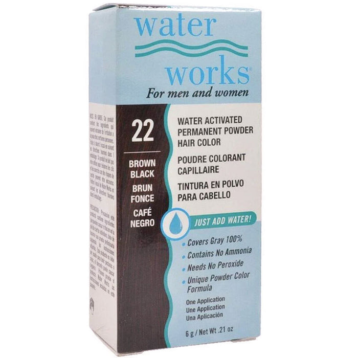 Water Works Water Activated Permanent Hair Color #22 Brown Black
