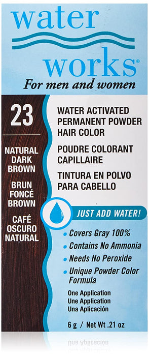 Water Works Water Activated Permanent Hair Color #23 Natural Dark Brown