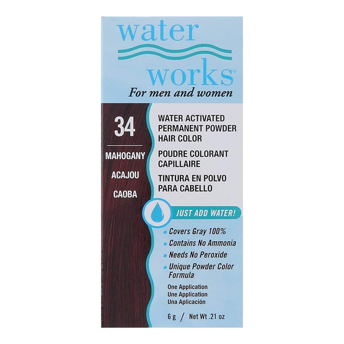Water Works Water Activated Permanent Hair Color #34 Mahogany
