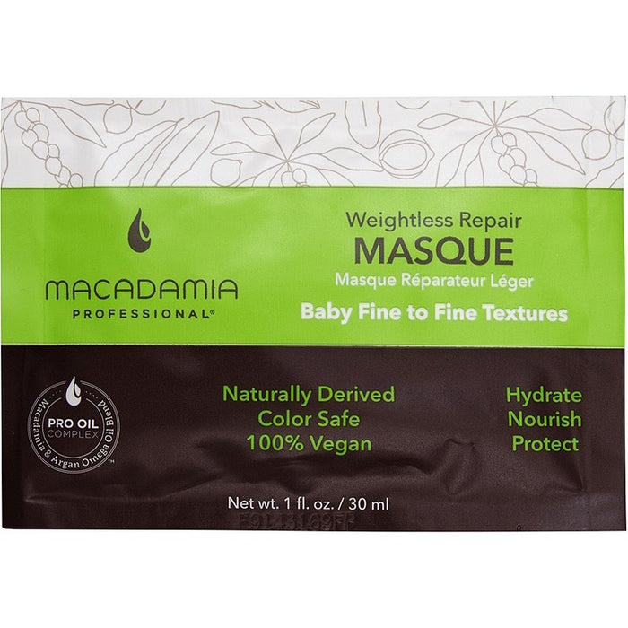 Macadamia Professional Weightless Repair Masque for Baby Fine to Fine Hair 1oz. Packet