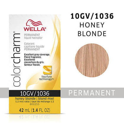 Wella Color Charm Permanent Liquid Color 1.4oz. 10GV Honey Blonde