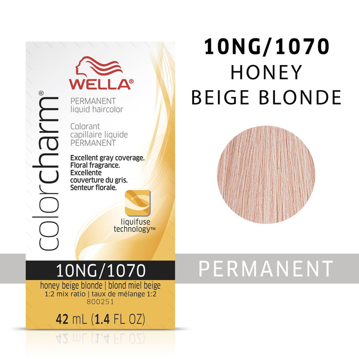 Wella Color Charm Permanent Liquid Color 1.4oz. 10NG Honey Beige Blonde