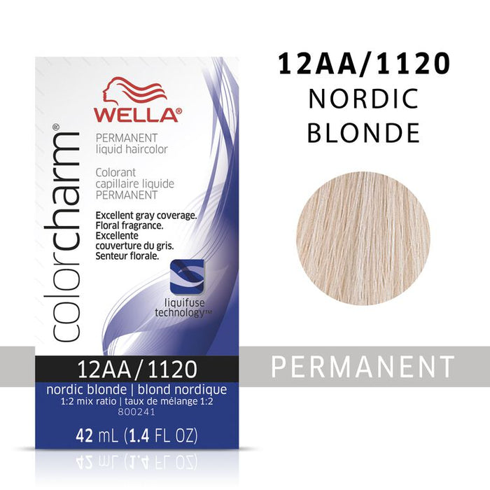 Wella Color Charm Permanent Liquid Color 1.4oz. 12AA Nordic Blonde