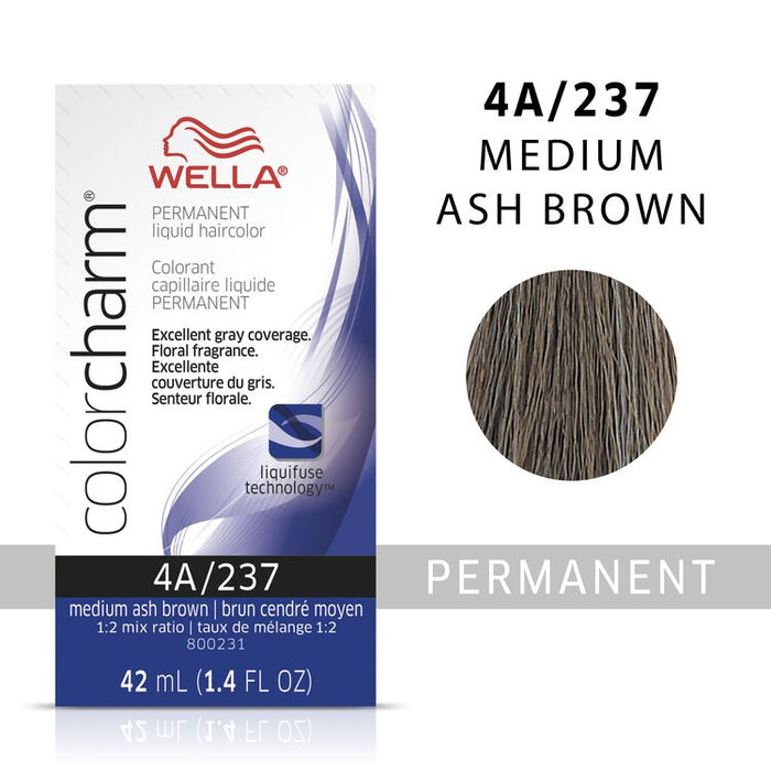 Wella Color Charm Permanent Liquid Color 1.4oz. 4A Medium Ash Brown