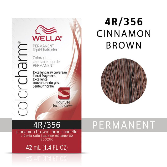 Wella Color Charm Permanent Liquid Color 1.4oz. 4R Cinnamon Brown