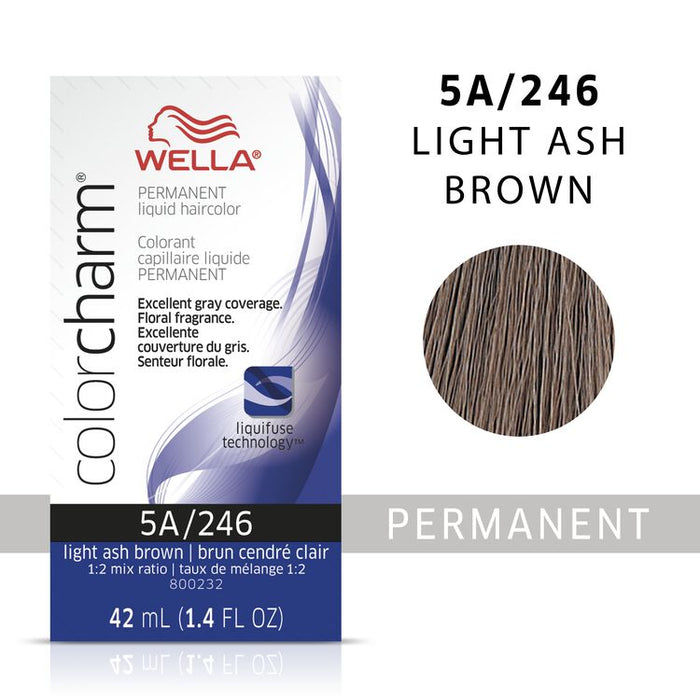 Wella Color Charm Permanent Liquid Color 1.4oz. 5A Light Ash Brown