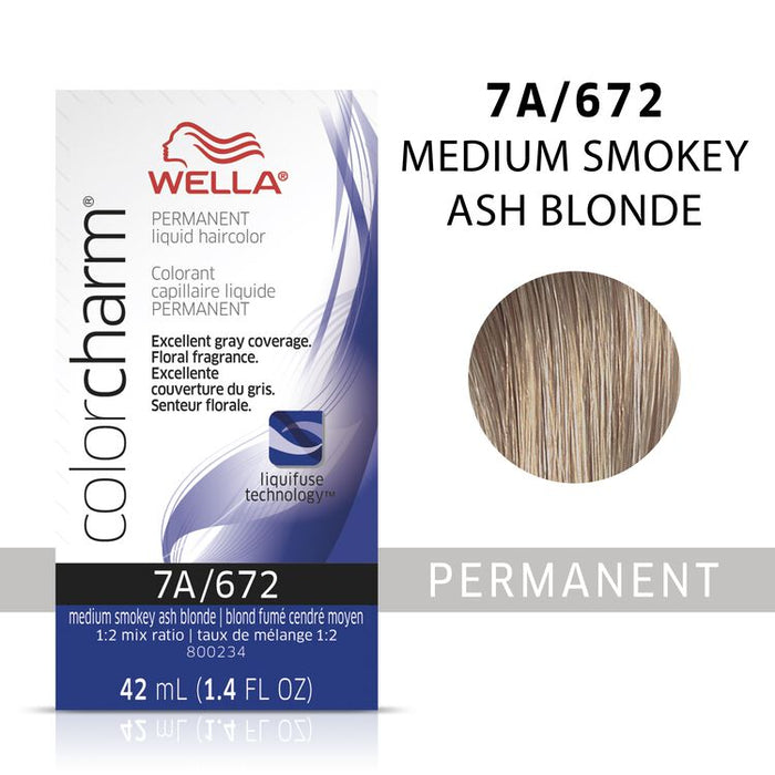 Wella Color Charm Permanent Liquid Color 1.4oz. 7A Medium Smokey Ash Blonde