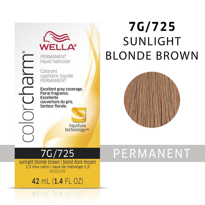 Wella Color Charm Permanent Liquid Color 1.4oz. 7G Sunlight Blonde Brown