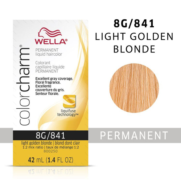 Wella Color Charm Permanent Liquid Color 1.4oz. 8G Light Golden Blonde