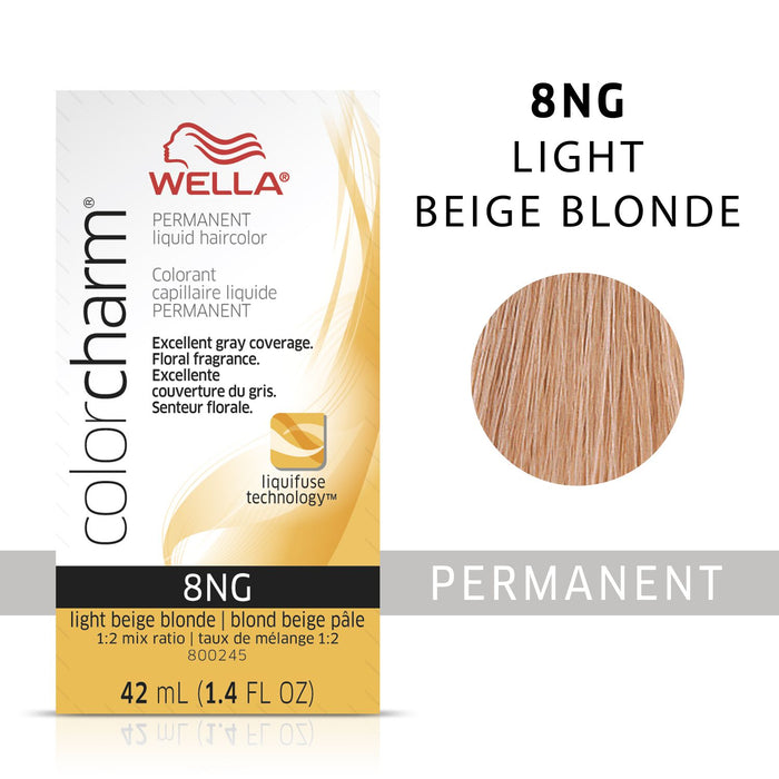 Wella Color Charm Permanent Liquid Color 1.4oz. 8NG Light Beige Blonde