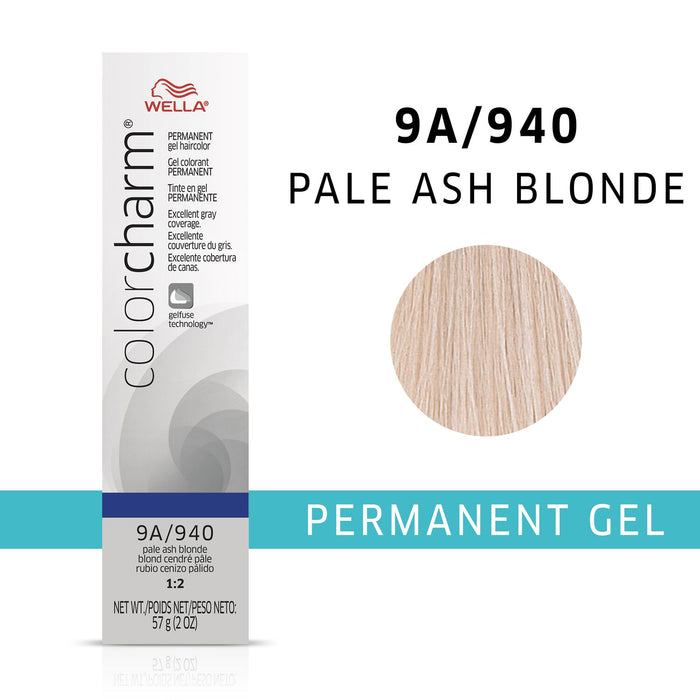 Wella Color Charm Gel Permanent Hair Color 2oz. 9A Pale Ash Blonde
