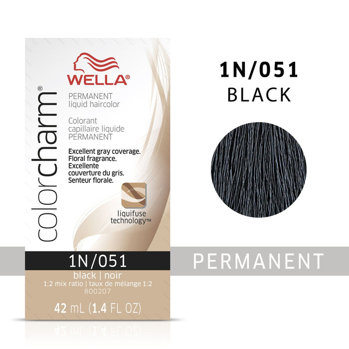 Wella Color Charm Permanent Liquid Color 1.4oz. 1N Black