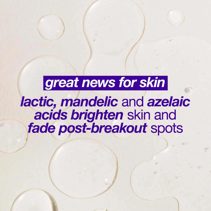 Dermalogica Breakout Clearing Liquid Peel uses lactic, mandelic, and azelaic acids